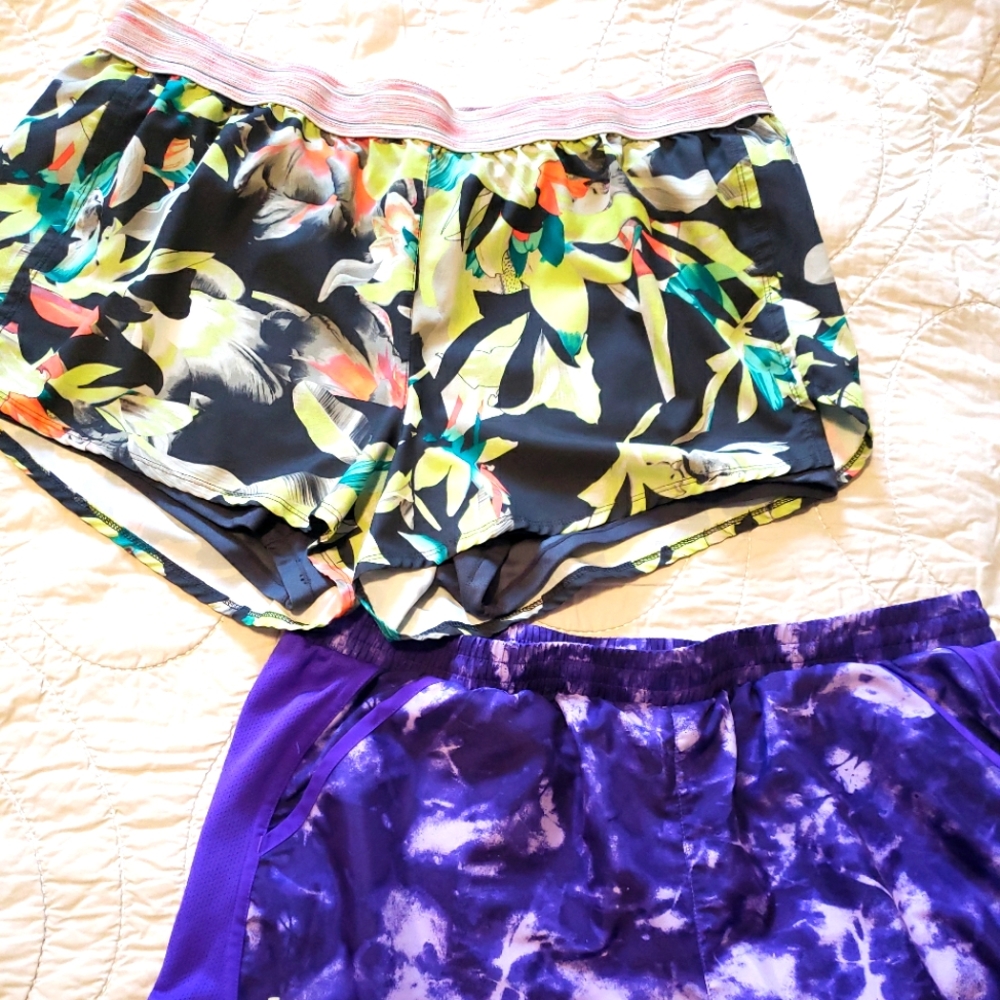 Gym shorts, lot of 2, under armour and avia xl